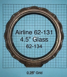 Airline 4 1/2" Convex Dial Glass